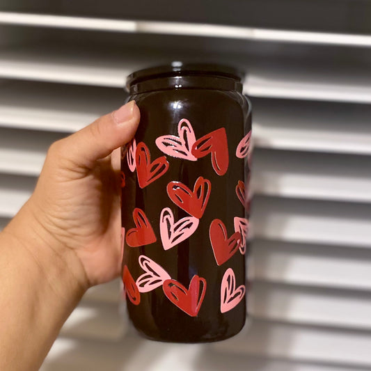 Hearts Glass Cup