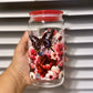 Red Butterfly Glass Cup