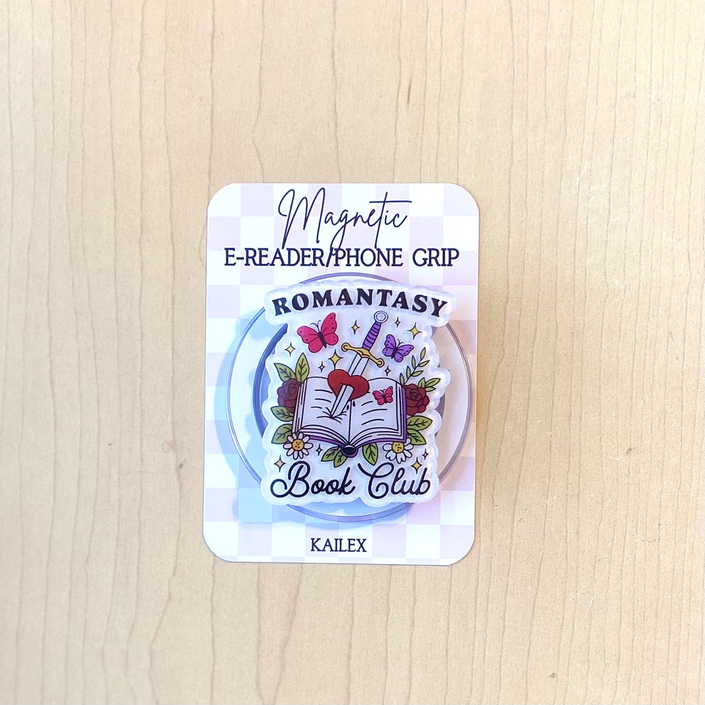 Romantasy Book Club E-Reader, Phone Grip for all Devices - Magnetic or Adhesive