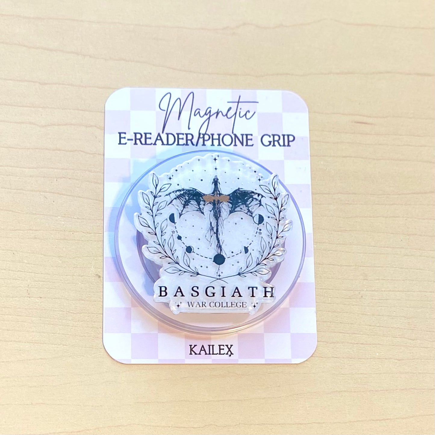 Basgiath E-Reader, Phone Grip for all Devices - Magnetic or Adhesive