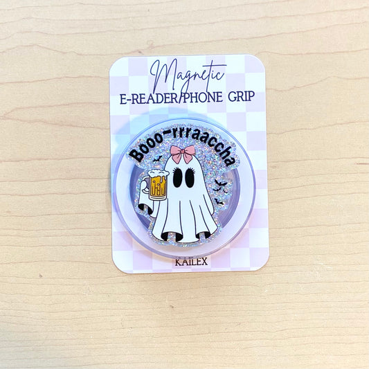 Boo-rrraaccha E-Reader, Phone Grip for all Devices - Magnetic or Adhesive