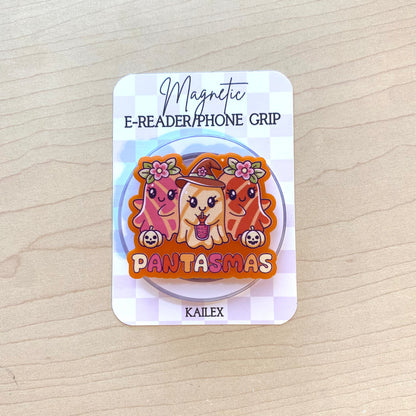 Pantasmas E-Reader, Phone Grip for all Devices - Magnetic or Adhesive