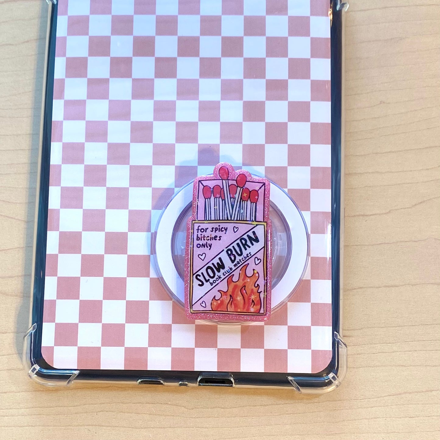 Slow Burn E-Reader, Phone Grip for all Devices - Magnetic or Adhesive