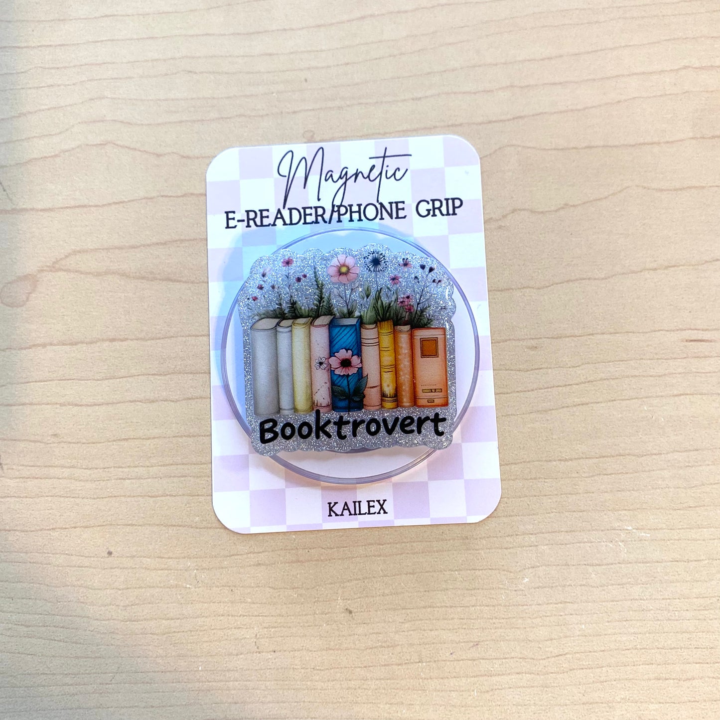 Booktrovert Books E-Reader, Phone Grip for all Devices - Magnetic or Adhesive