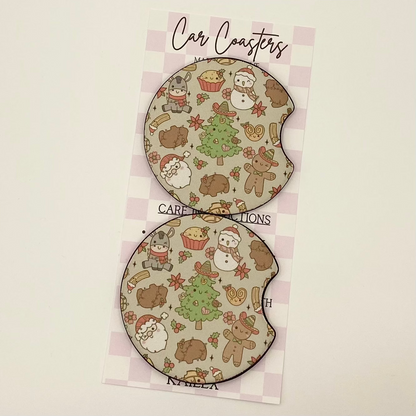 Navidad Car Coasters