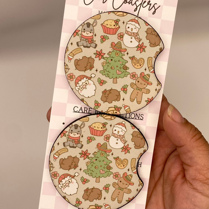 Navidad Car Coasters