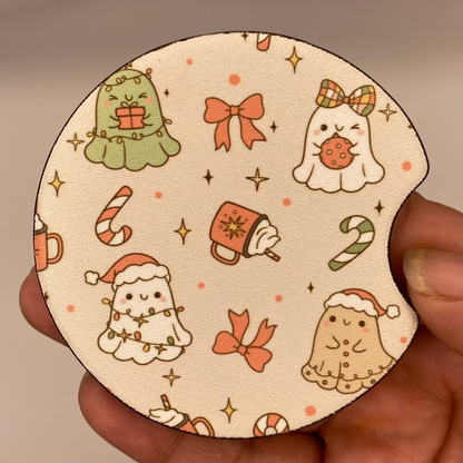 Holiday Ghost Car Coasters