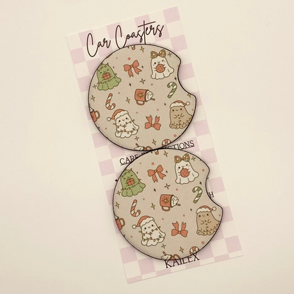 Holiday Ghost Car Coasters