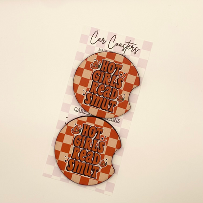 Hot Girls Read SMUT Car Coasters