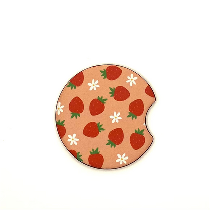 Strawberry Car Coasters