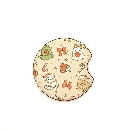 Holiday Ghost Car Coasters