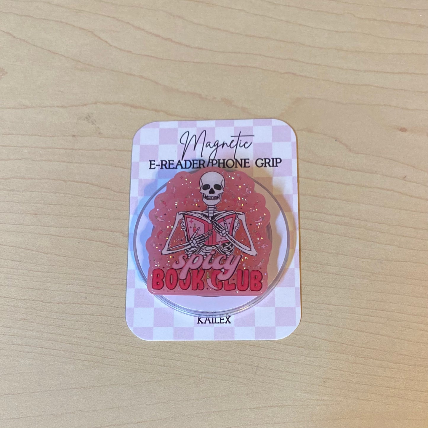 Spicy Book Club Adhesive/Magnetic E-Reader/Phone Grip