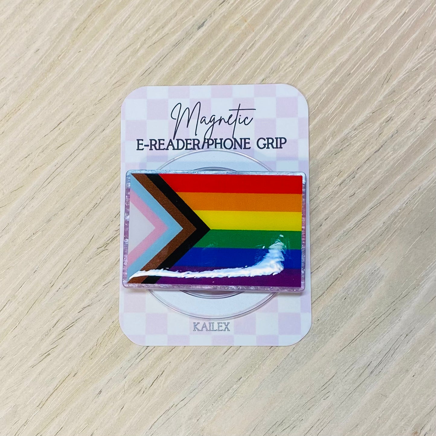 PRIDE colorful flag Adhesive/Magnetic E-Reader/Phone Grip
