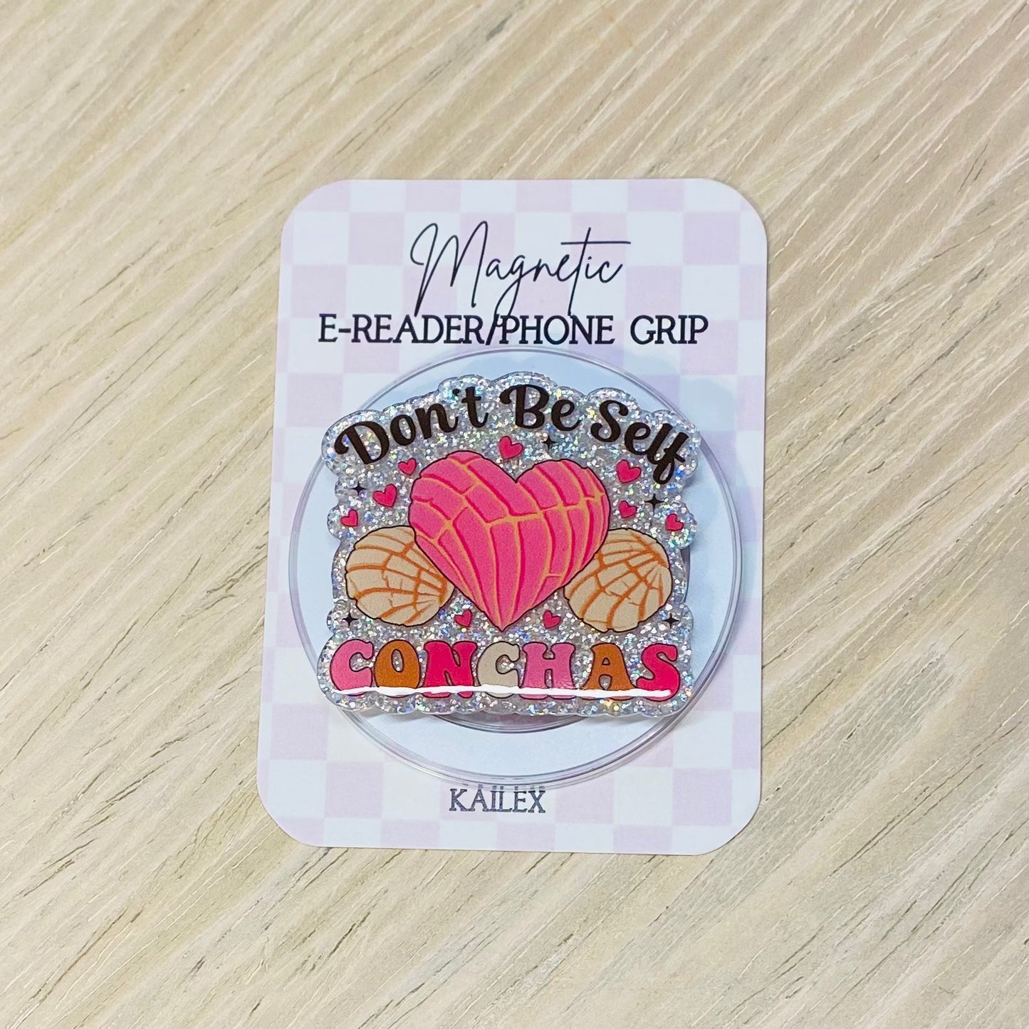 Don't Be Self Conchas Adhesive/Magnetic E-Reader/Phone Grip