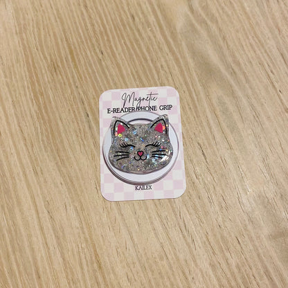 Glitter Kitty Magnetic Grip