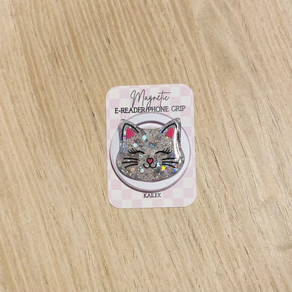 Glitter Kitty Magnetic Grip