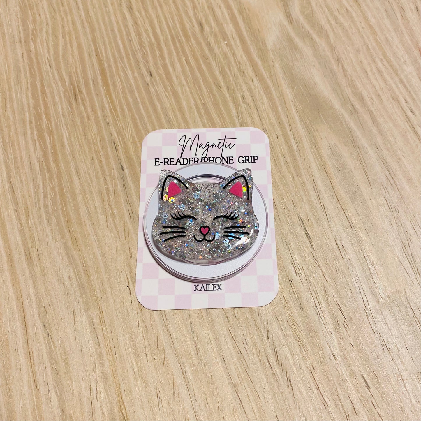 Glitter Kitty Magnetic Grip