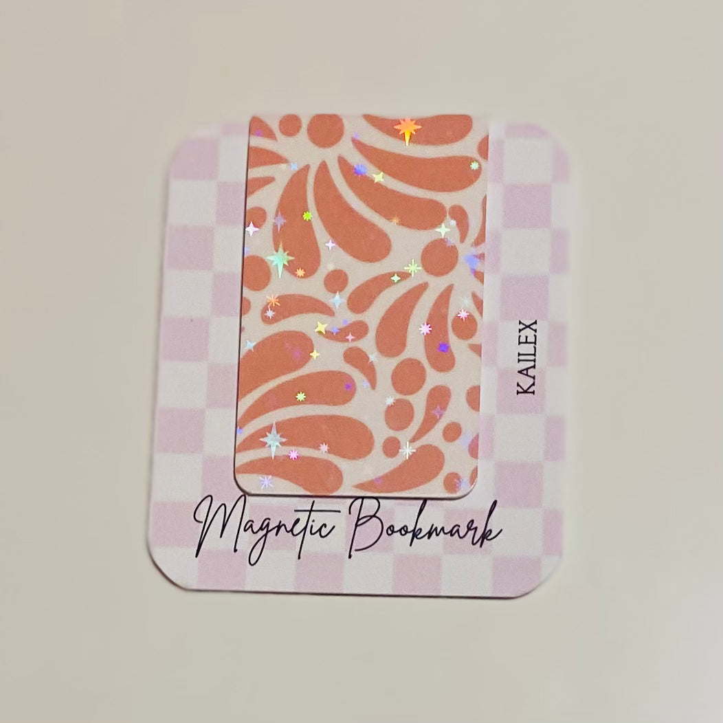 Light Pink Talavera Holographic Magnetic Bookmark