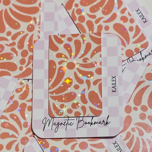 Light Pink Talavera Holographic Magnetic Bookmark