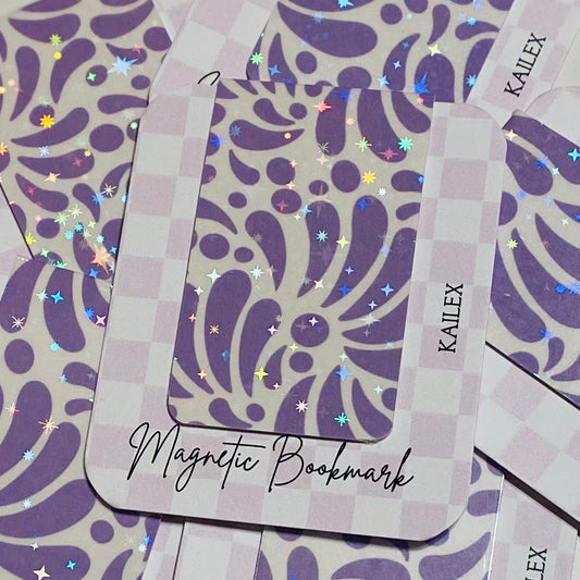 Purple Talavera Holographic Magnetic Bookmark