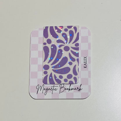 Purple Talavera Holographic Magnetic Bookmark
