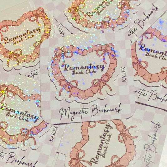 Romantasy Book Club Heart Holographic Magnetic Bookmark