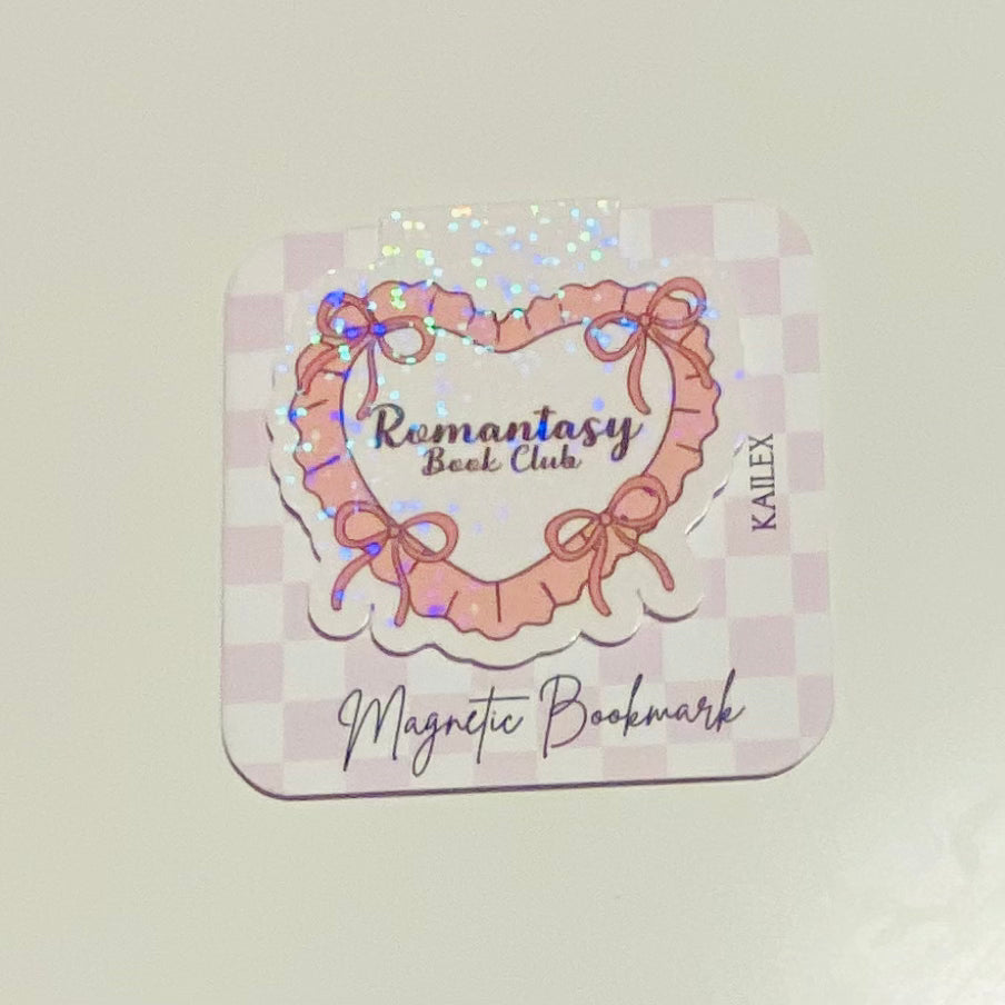 Romantasy Book Club Heart Holographic Magnetic Bookmark