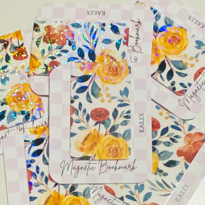 Yellow Flower Holographic Magnetic Bookmark
