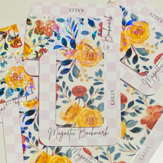 Yellow Flower Holographic Magnetic Bookmark