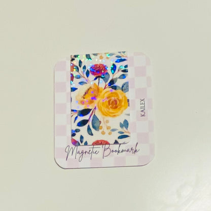 Yellow Flower Holographic Magnetic Bookmark