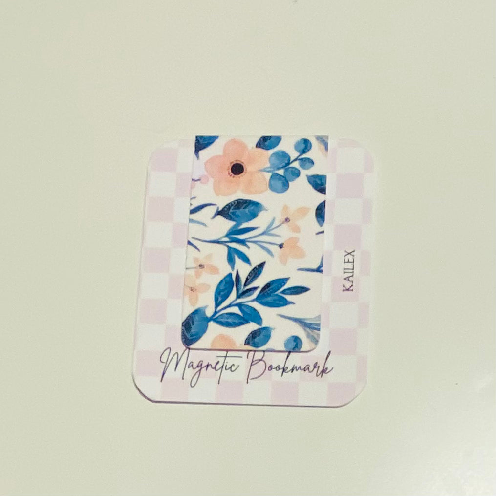 Pink Flower Melody Holographic Magnetic Bookmark