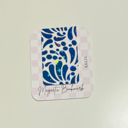 Dark Blue Talavera Holographic Magnetic Bookmark