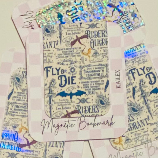 Fly or Die Holographic Magnetic Bookmark