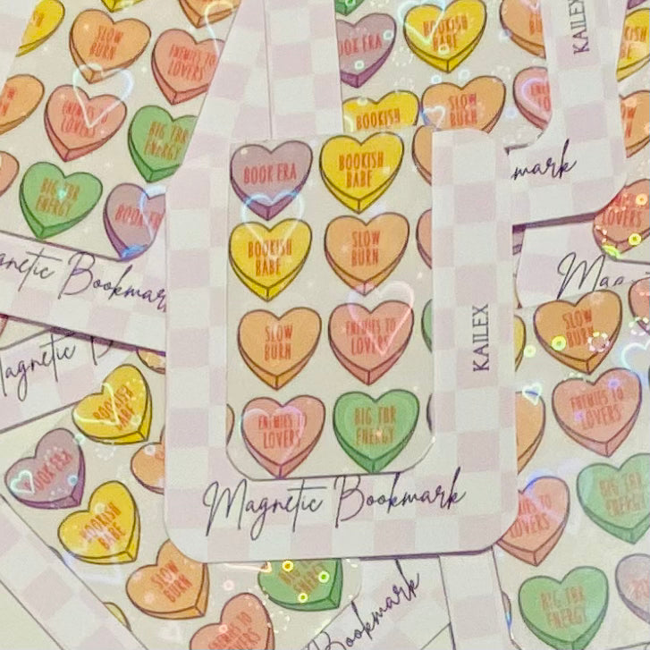 Bookish Hearts Holographic Magnetic Bookmark