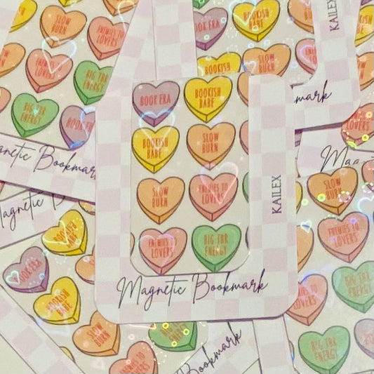 Bookish Hearts Holographic Magnetic Bookmark