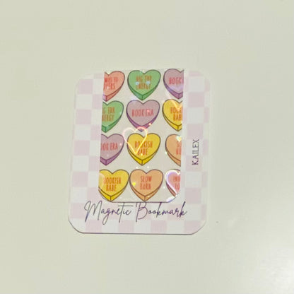 Bookish Hearts Holographic Magnetic Bookmark