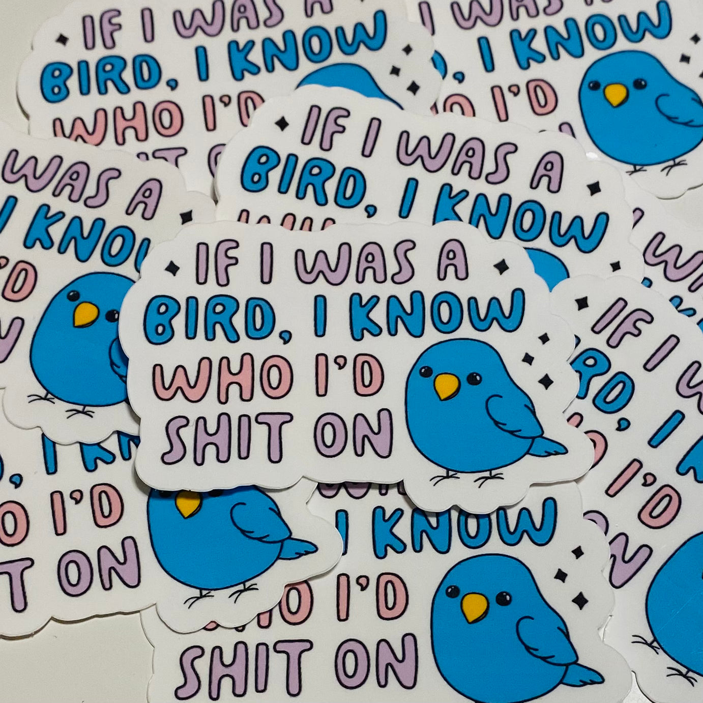 If I were a bird, I know who i'd shit on Sticker
