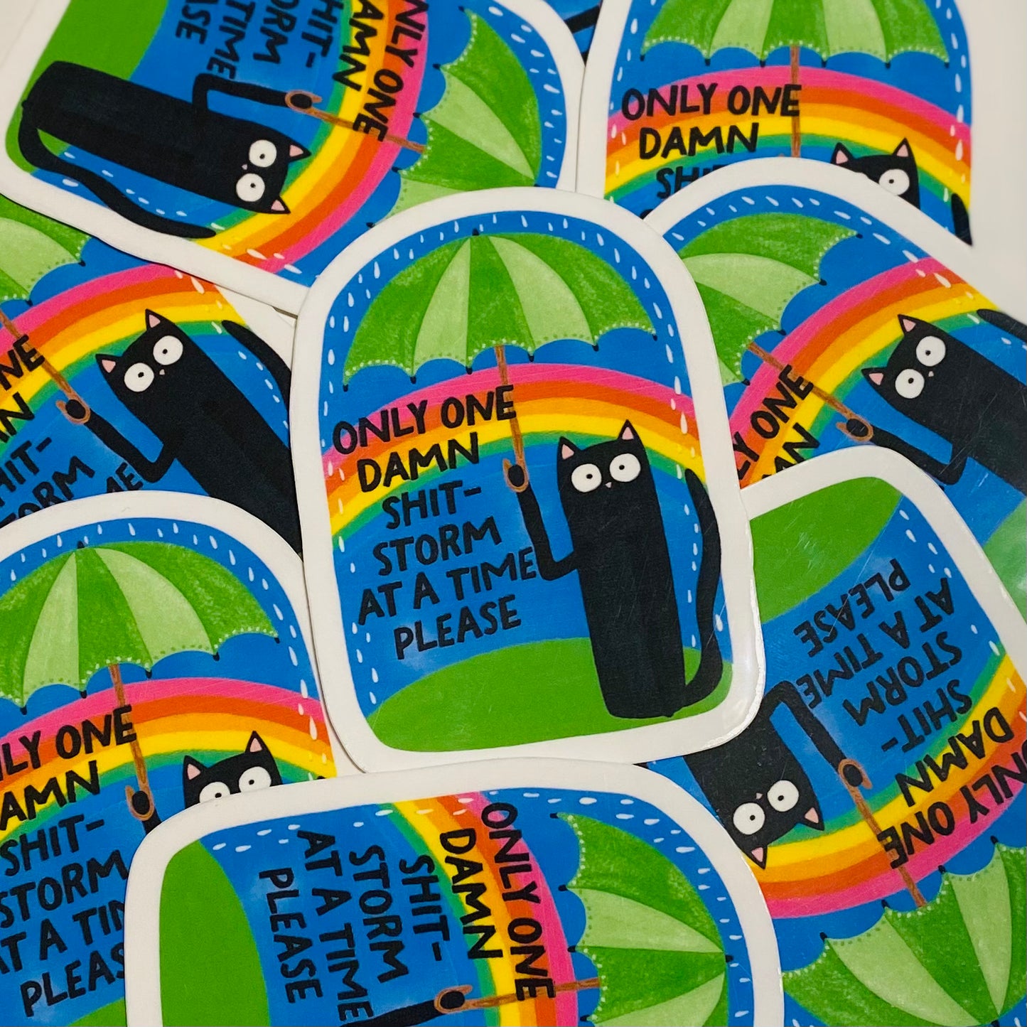 Only one dam Shit-storm at a time please Sticker