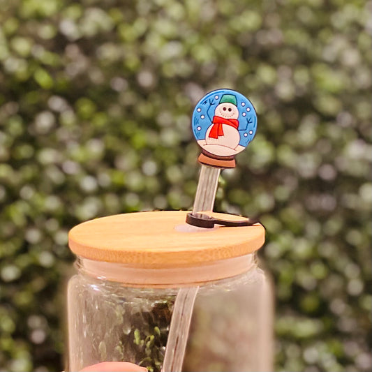 Snowglobe Straw Topper