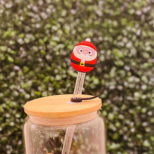 Round Santa Straw Topper