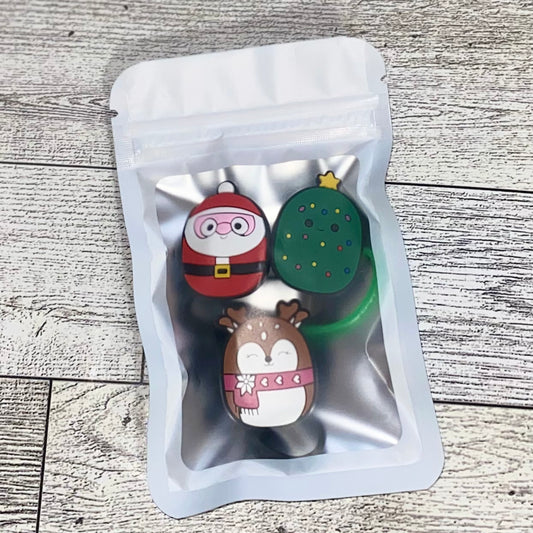 Holiday Round Friends Straw Topper Set