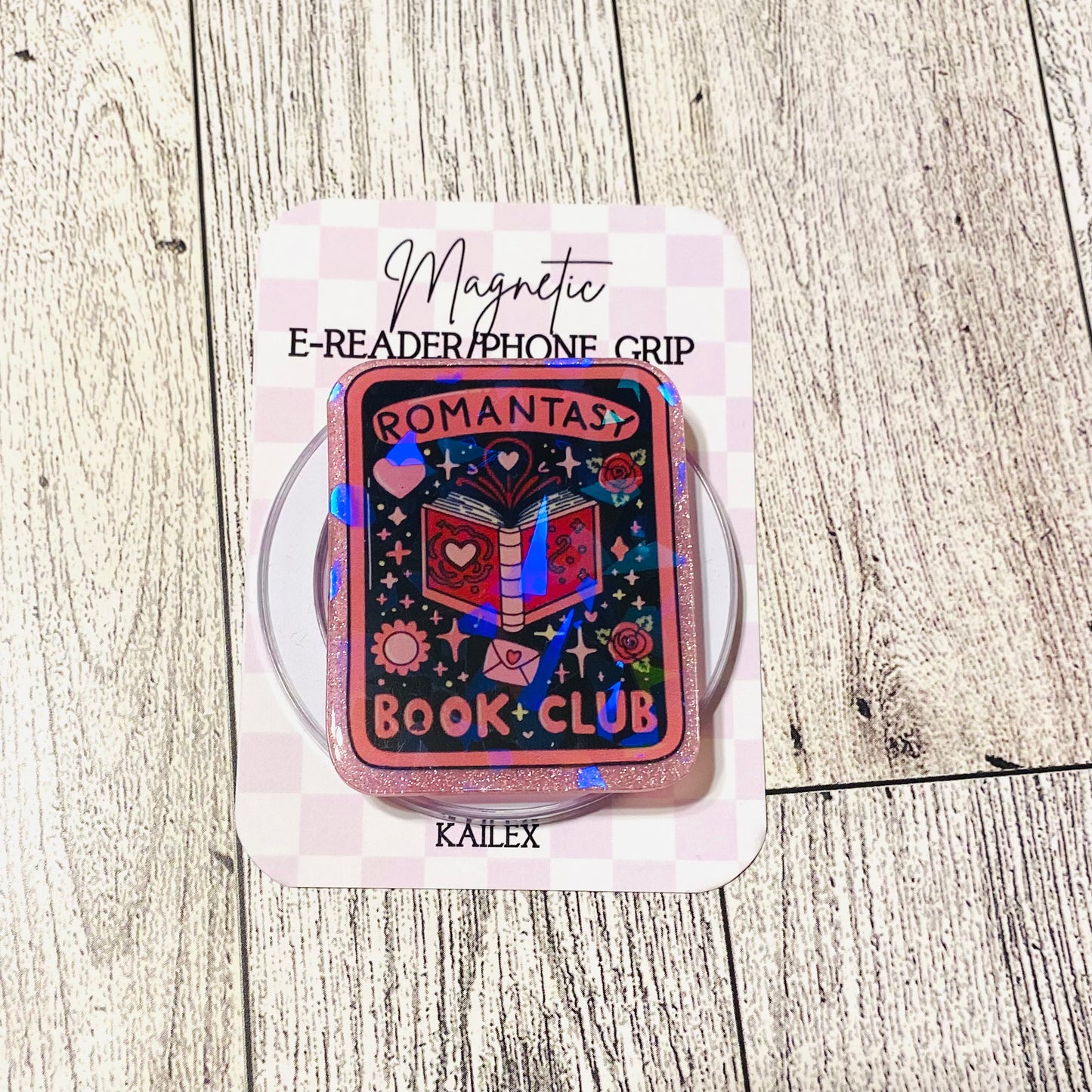 Romantasy Book Club Tarot Card E-Reader, Phone Grip for all Devices Magnetic Grip - Holographic