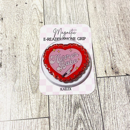 Horror Babe red heart E-Reader, Phone Grip for all Devices Magnetic Grip
