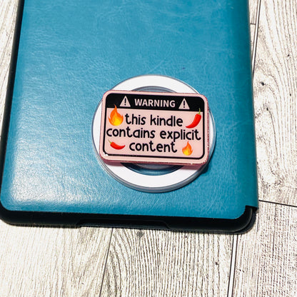 WARNING: this kindle contains explicit content E-Reader, Phone Grip for all Devices Magnetic Grip