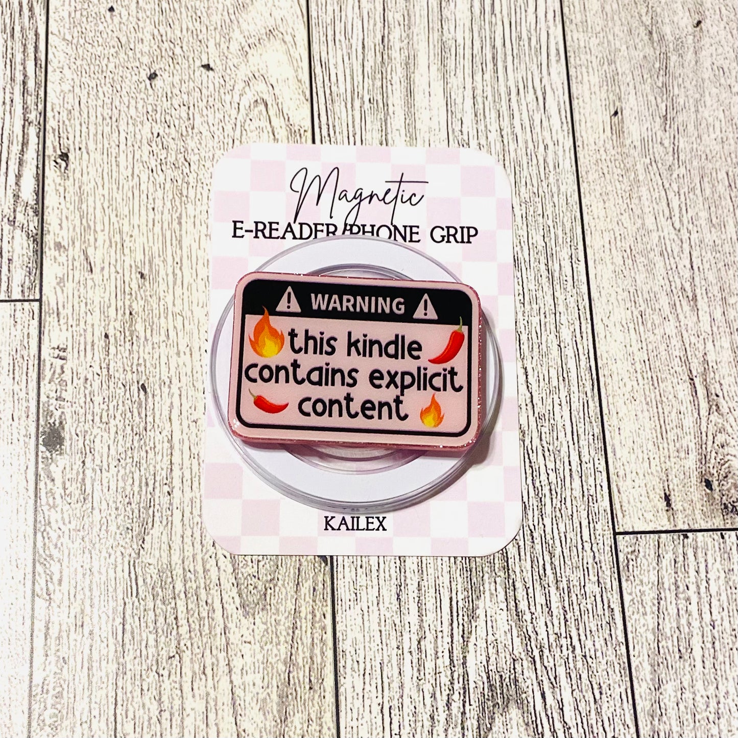 WARNING: this kindle contains explicit content E-Reader, Phone Grip for all Devices Magnetic Grip