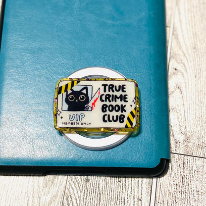 True Crime Book Club E-Reader, Phone Grip for all Devices - Magnetic Grip