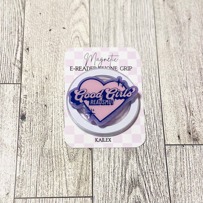 Good Girls Read SMUT, pink and purple heart Magnetic Grip