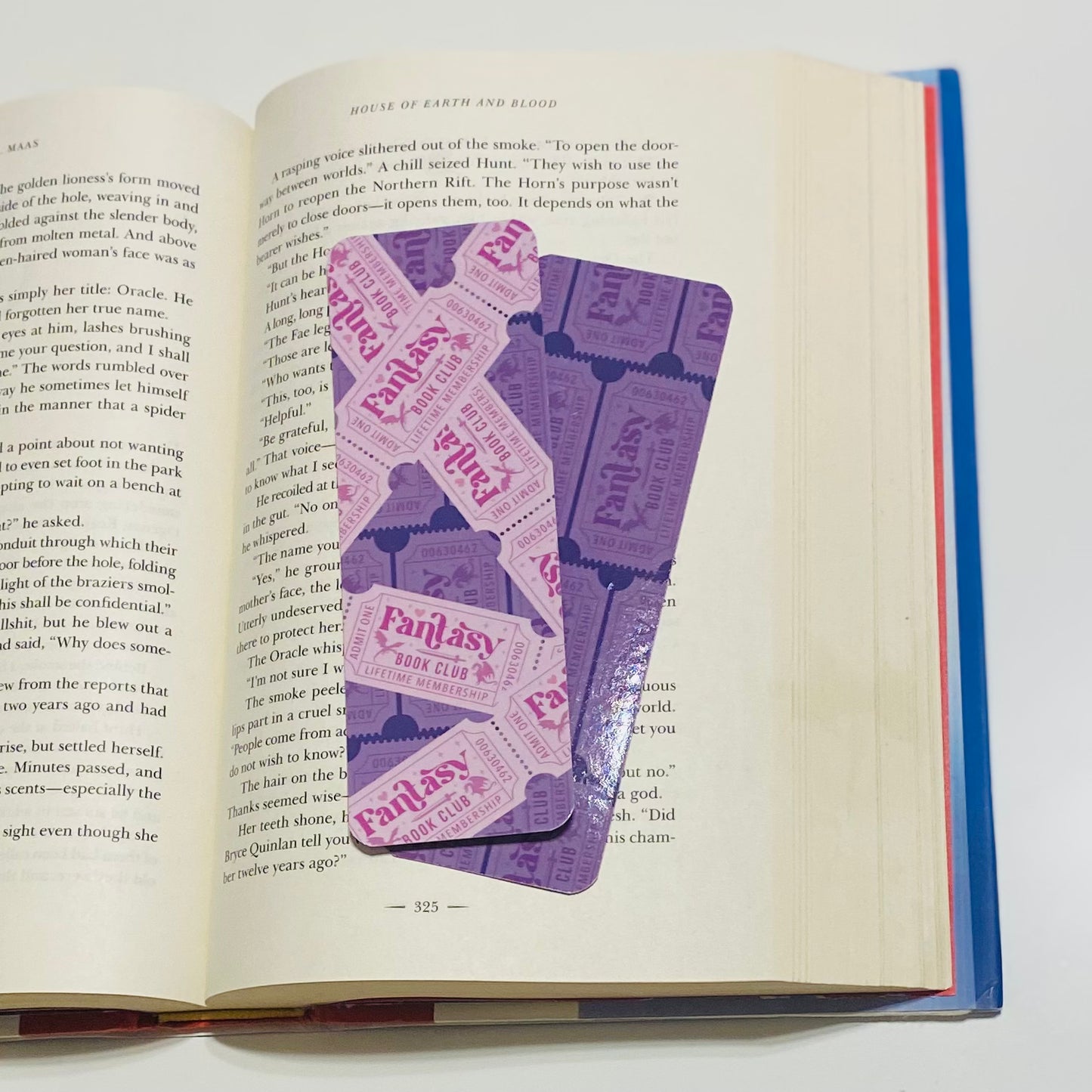 Purple Fantasy book club sticker glossy Bookmark