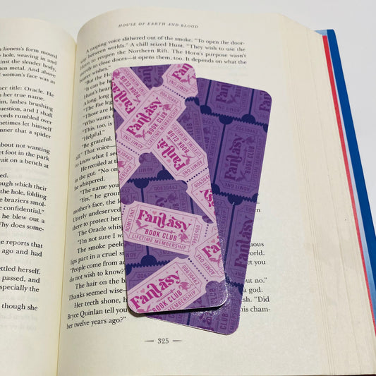 Purple Fantasy book club sticker glossy Bookmark