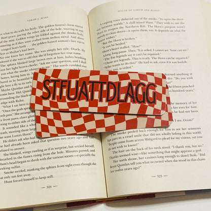 STFUATTDLAGG checkered glossy Bookmark